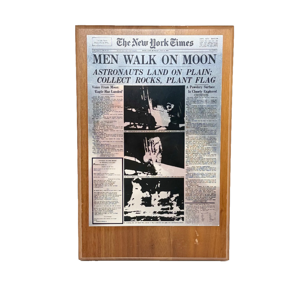 The New York Times Apollo 11 Men Walk on Moon Framed Front Page Print
